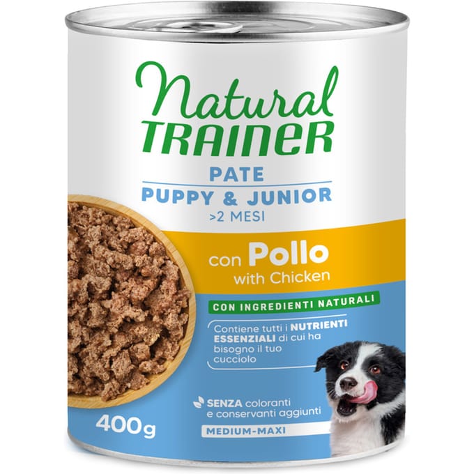 Natural Trainer Paté Medium & Maxi Puppy & Junior - 400 g Kip