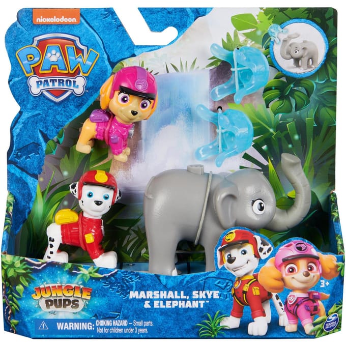 Spinmaster PAW Patrol Jungle Pups Hero Pups Marshal, Skye, Elephant Speelfiguren & personages