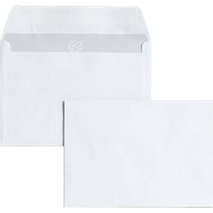 MAILmedia envelop Offset wit, C6, 114x162 mm, z. venster, zelfkl., 80 g/m2, 25 st.