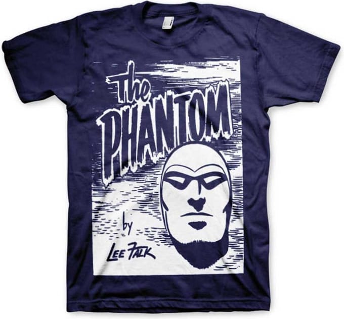 The Phantom Heren Tshirt -L- Sketch Blauw
