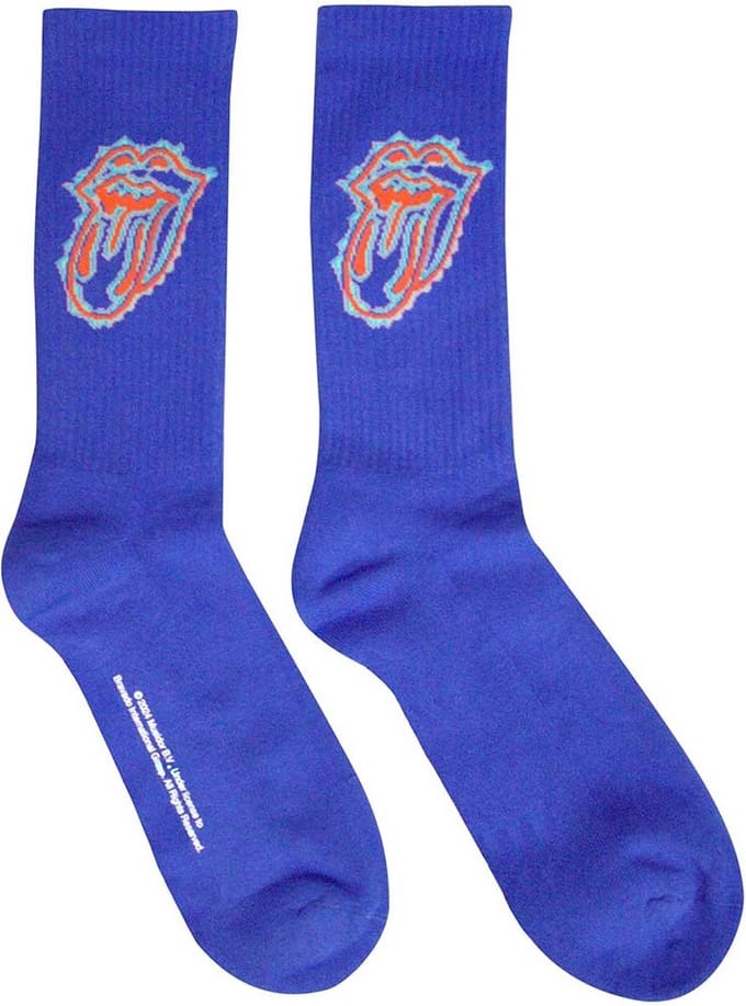 The Rolling Stones - Doodle Tongue Sokken - Blauw