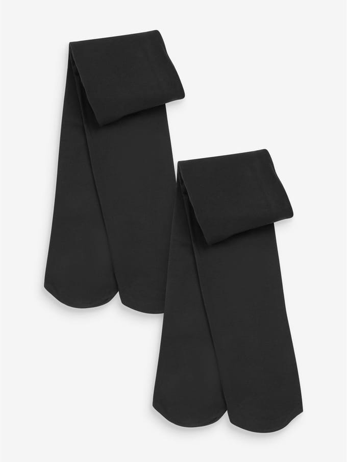 Next - Meisjes - 2 Schoolpanty's van 100 denier - Zwart