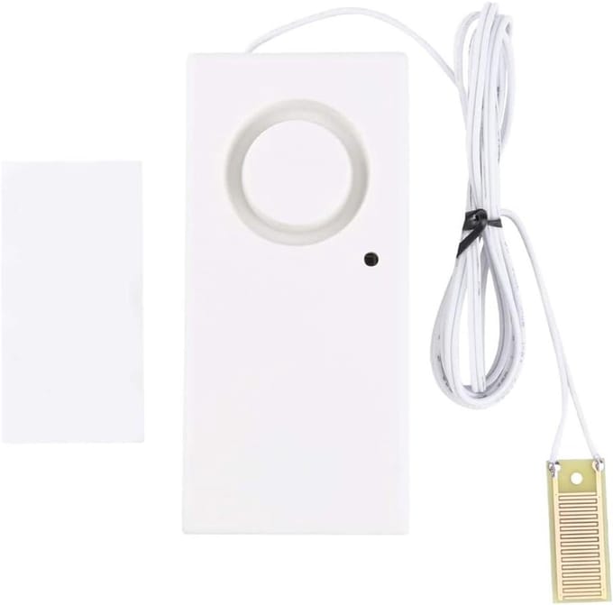 Waterlek Alarm - Waterdetector - Voorkom Schade - 120dB Luid - 1 Meter Draad - Wit