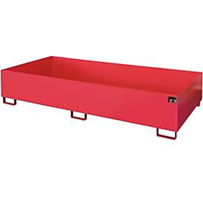 Stellinglekbak type RW/RW 2700-3, zonder rooster, rood RAL3000