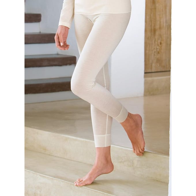 Lange broek in zijdemix Van Nina v. C. beige