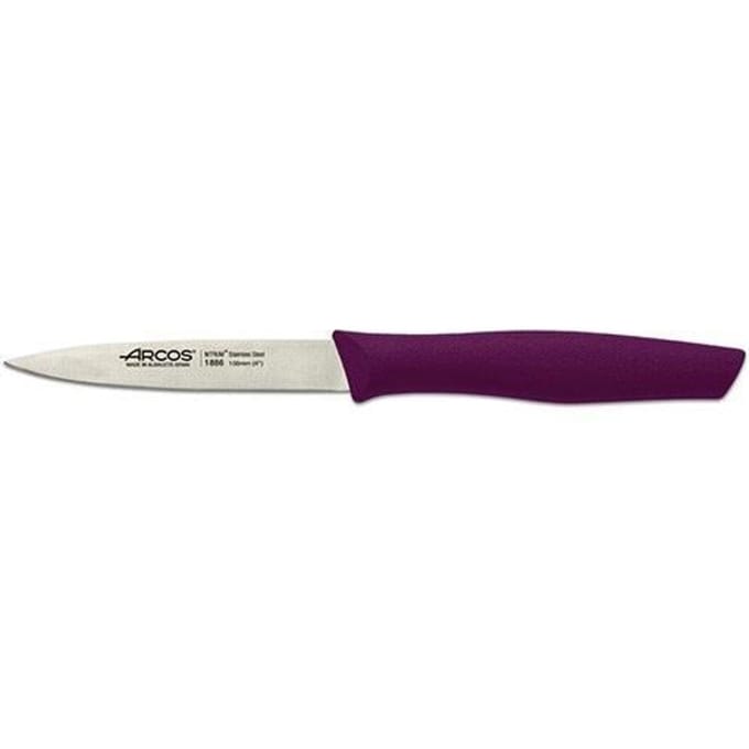 Couteau éplucheur - Arcos - 100mm - Fuchsia - Acier inoxydable NITRUM® - Compatible lave-vaisselle fuchsia