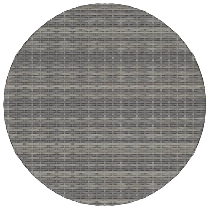 vidaXL - Tuintafel - 70x70x73 - cm - poly - rattan - grijs