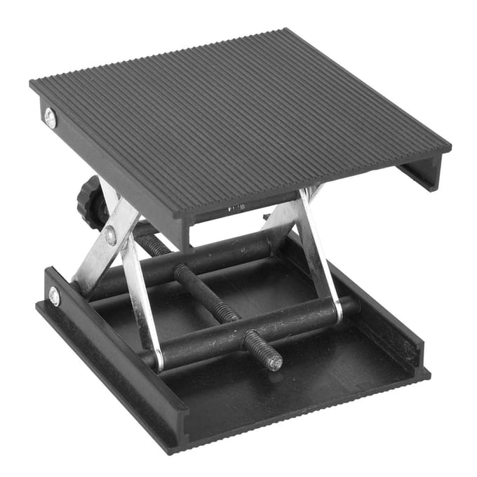 Support de plateforme élévatrice en plastique et support métallique pour niveau de laboratoire 90 x 90 mm gray