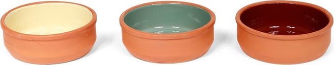 Tapas schaaltjes terracotta - geel / rood / groen
