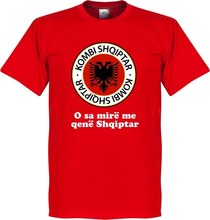 Albanië Slogan Logo T-Shirt - M
