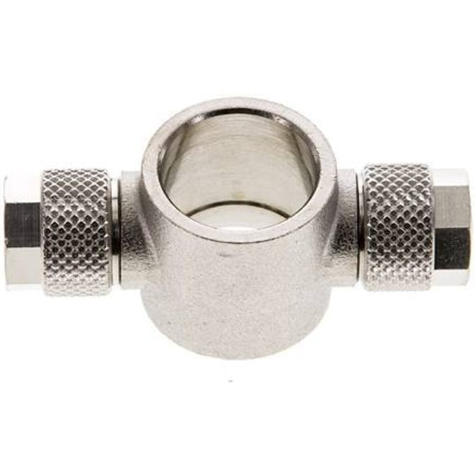 8x6 & G3/8'' Vernikkeld Messing Banjo T-Opsteekkoppeling