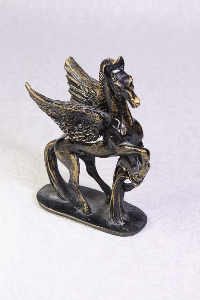 Decoratieve beeldje - paard - zwartgoud