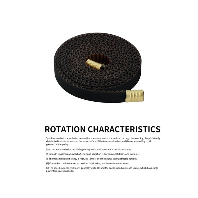 Synchrone riem, tandriem, GT2, tandriem, 3D-printeraccessoire, Ender-3 GT2-6 mm X-as en Y L765MM koffie