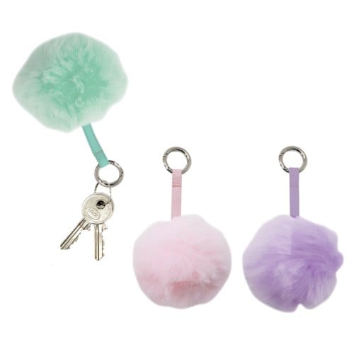 Mila pastel sleutelhanger pompom, assorti