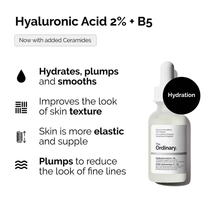 THE ORDINARY Acide Hyaluronique 2% +B5 60ml MAGASIN AUTHENTIQUE