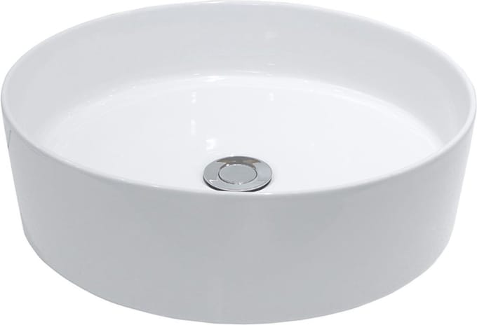 Waskom Wiesbaden Link Opzet Model Keramiek Rond 40cm Mat Wit