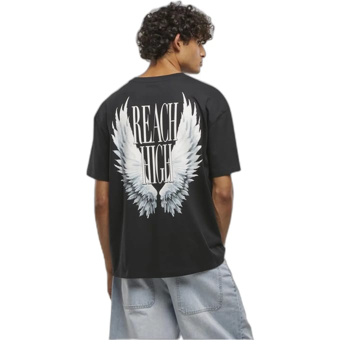 Mister Tee - Reach High Oversize Heren Tshirt - S - Zwart