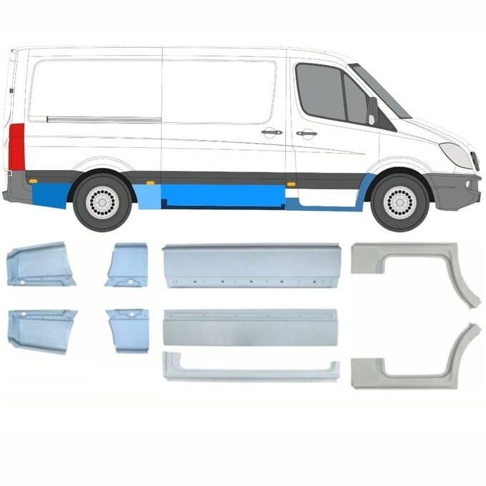 Reparatiepaneel set voor Mercedes Sprinter 2006-2018 / Links + Rechts