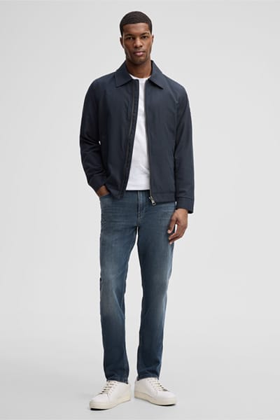 Regular fit blouson met platte kraag model 'LIGHT 2.0'