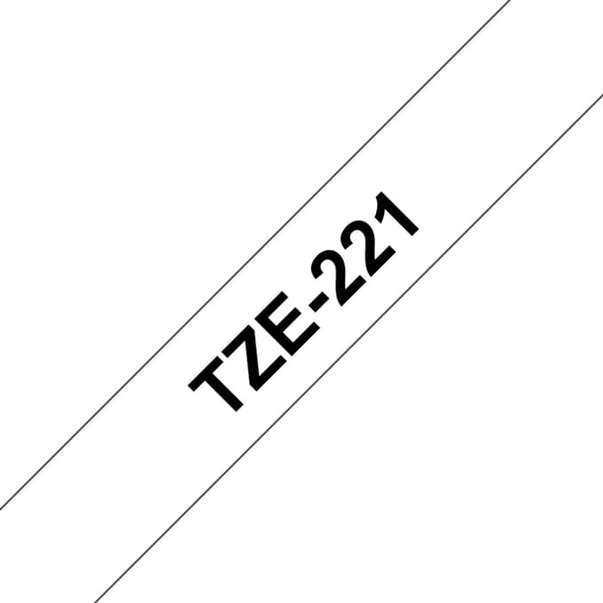 Brother Tape P-Touch TZ-221 9MM Zwart op Wit