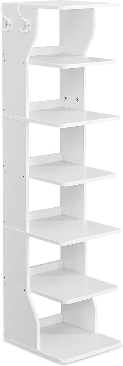 MAZAZU - Schoenenkast - Kast - Hout - Wit - Hal - 30x26,4x110,4