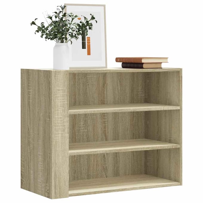 vidaXL - Wandkast - 75x35x60 - cm - bewerkt - hout - sonoma - eikenkleurig
