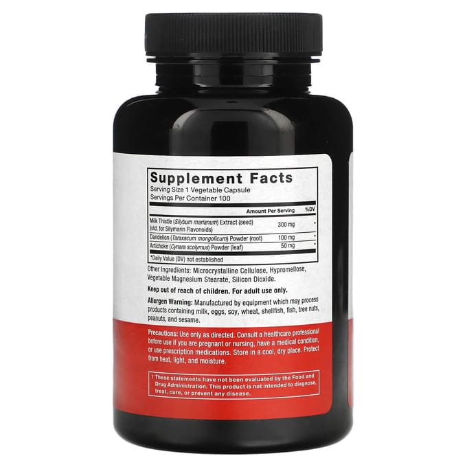 Force Factor, Mariadistel, 300mg, 100 Veggie Capsules