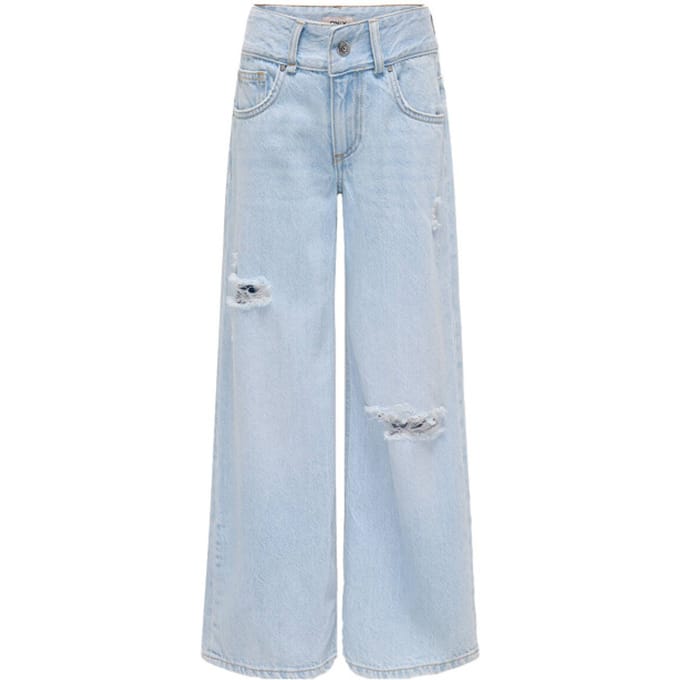 ONLY - KOGMOTT WIDE LB DEST DNM AZG - Light Blue Denim - Maat 158