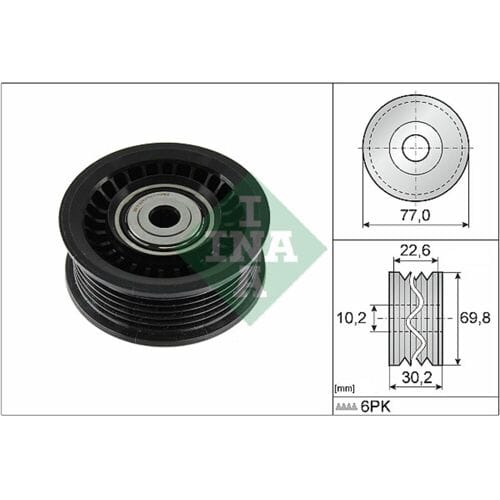 Schaeffler Ina Geleide rol/omdraairol, Poly V-riem INA 532 1075 10