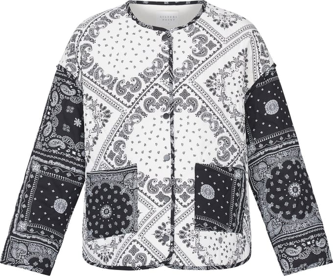 SISTERS POINT Viena-ja2 - Dames Jas - Cream/Black - Maat M