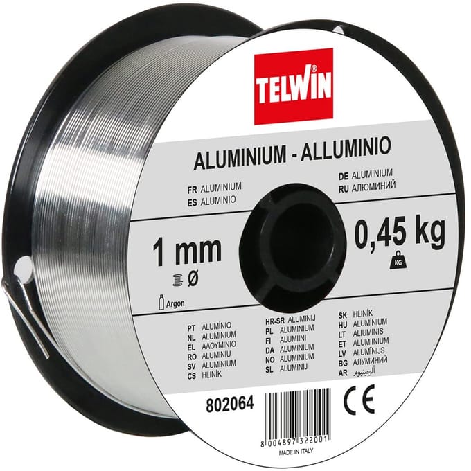 Aluminium Lasdraad Spoel 1 mm Diameter 0.45 kg Grijs