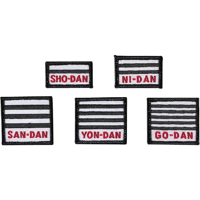 Badges - riem strepen Danrho 4.Dan - Yon Dan