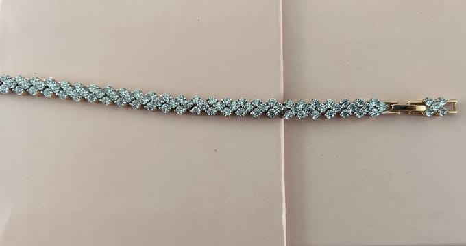 Diamond Knit Tennis Bracelet Rose Gold