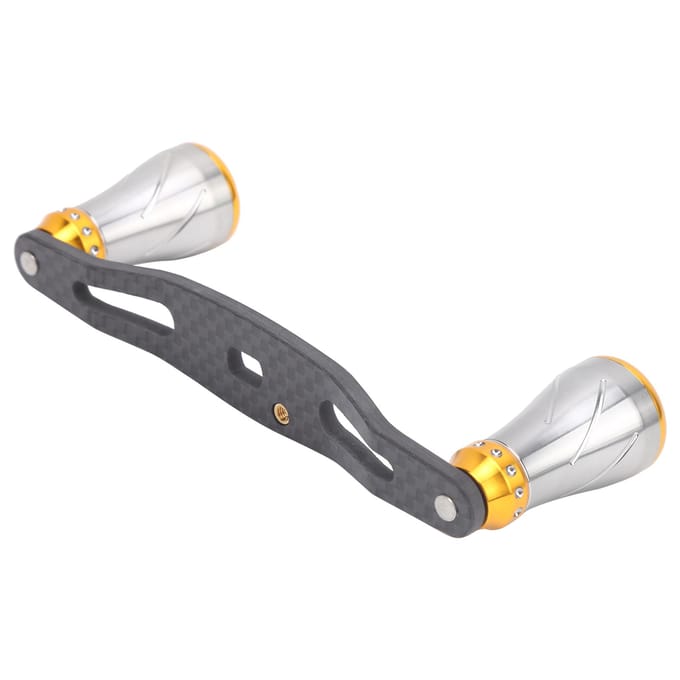 95MM Draaiende Molen Schommelhandgreep Knop Links Rechts Vissen Wiel Knop Vervanging Gun Gold gray
