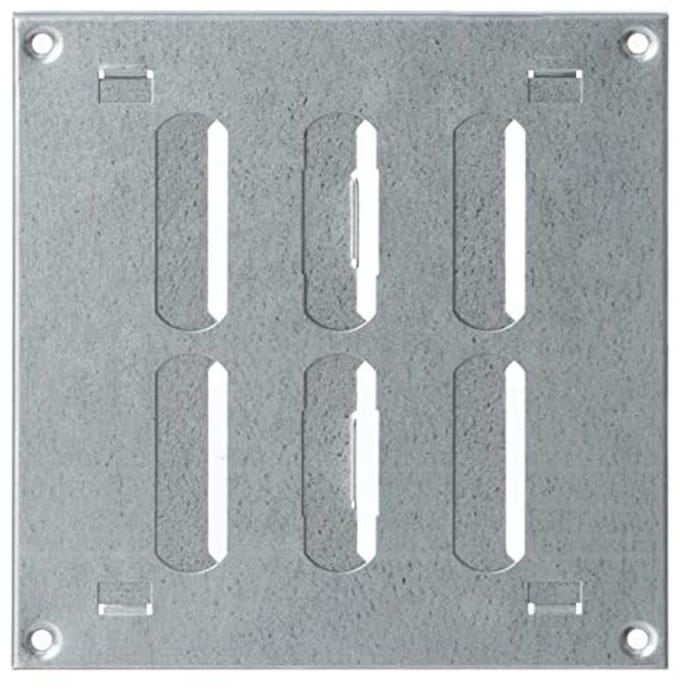 Verzinkt Rechthoekig Ventilatierooster 150x150mm met Afsluitbare Lamellen