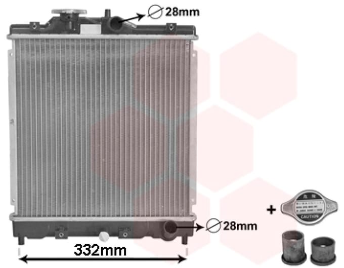 Van Wezel - RADIATOR VOOR HONDA CIVIC 1996-1999 19010P01003