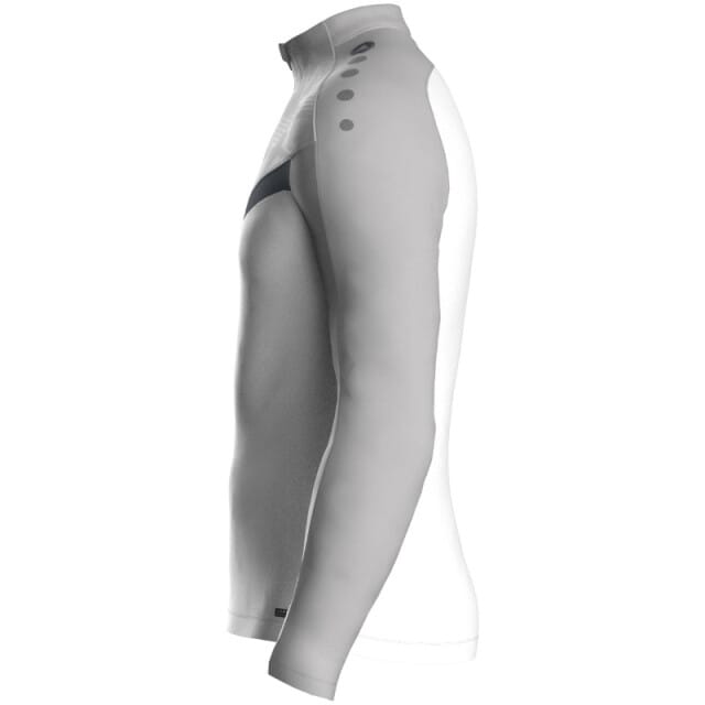 Jako Iconic Ziptop Heren - Wit / Zachtgrijs | Maat: M