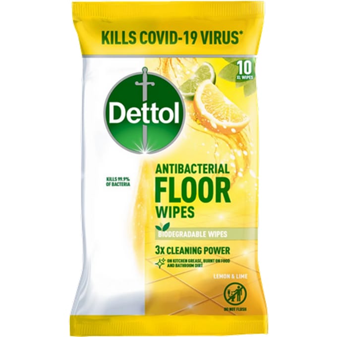Dettol antibacteriÃ«le vloerdoekjes citroen & limoen 10 stuks