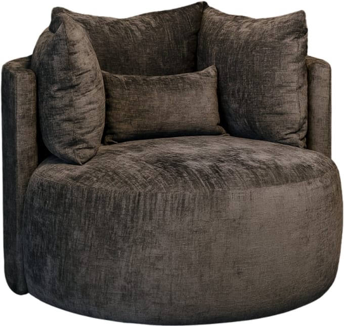 Fauteuil Ravi - Loveseat - Antraciet - 105x103x84 cm