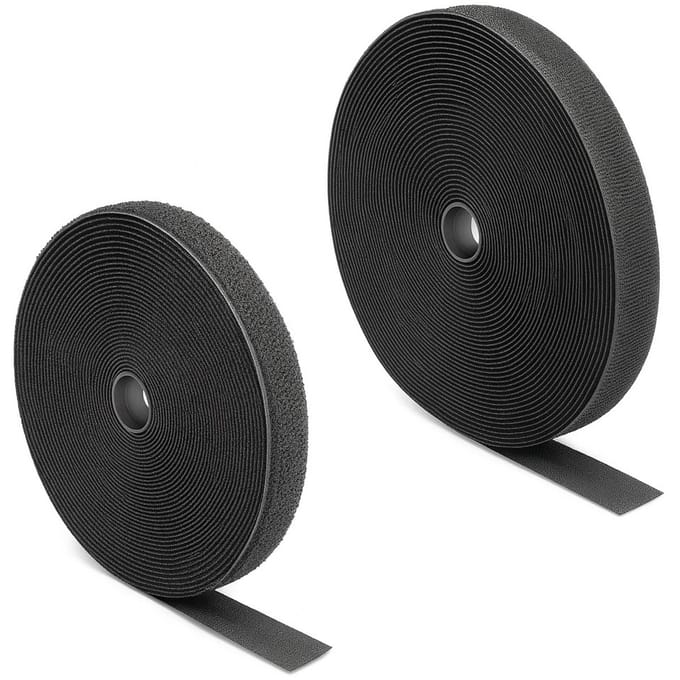 Delock 20853 Klittenband Om op te naaien Haak- en lusdeel (l x b) 25 m x 25 mm Zwart 1 stuk(s)
