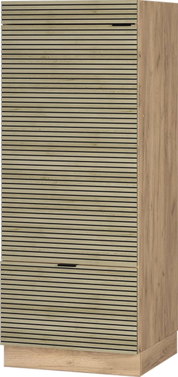 Vicco Hoge kast Fame-Line, Eiken paneel/Goudkleurig Eiken, 60 cm