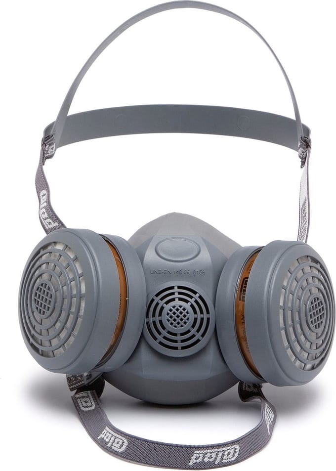 COLAD Spuitmasker met actieve koolstoffilters in bewaardoos + extra filters