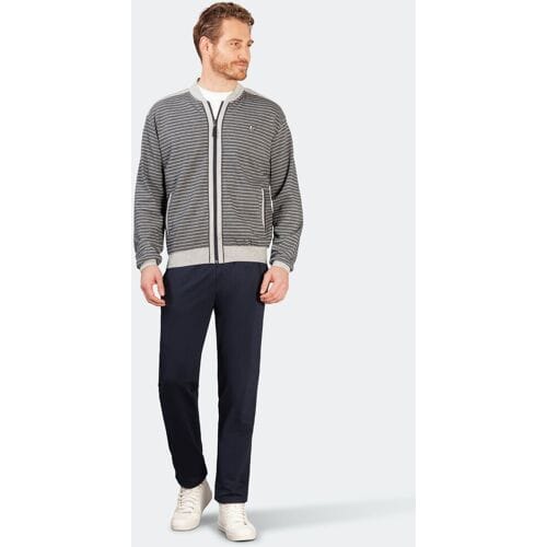 Gestreept heren huispak Hajo blauw - Blauw - Maat - 52