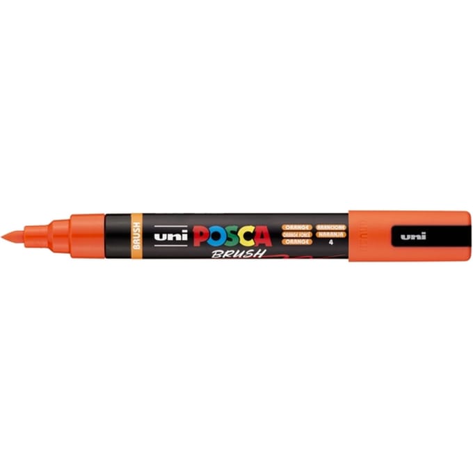 Paintmarker Uni POSCA PC-5BR brushpunt medium oranje