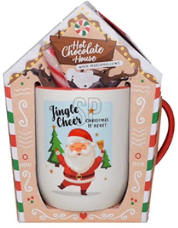 Becky's Kerst Geschenkset - luxe kerstmok met warme chocomix en marshmallows