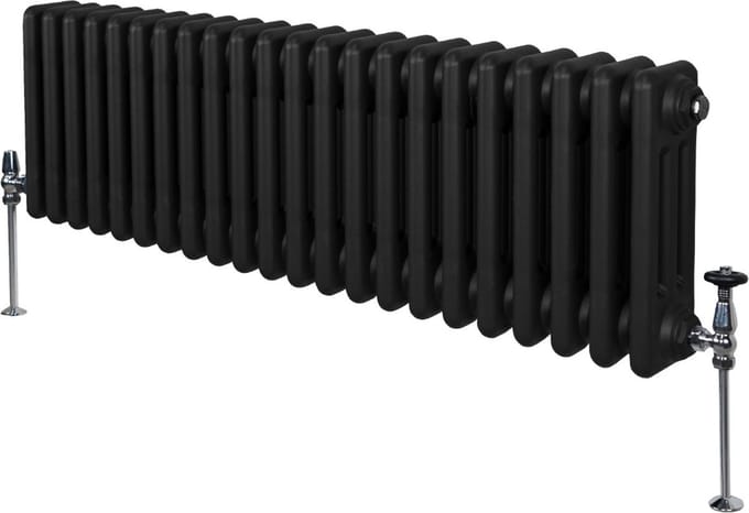 3-kolomsradiator - zwart - 300x1012 mm - 15 jaar garantie