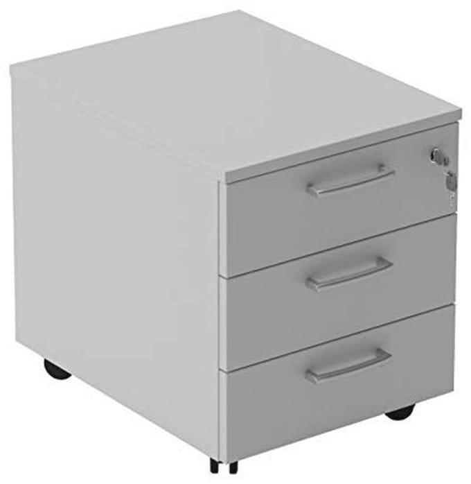 Multifunctionele Kantoor Ladekast met Wielen - Drie Lades, 42 x 56 x 51 cm