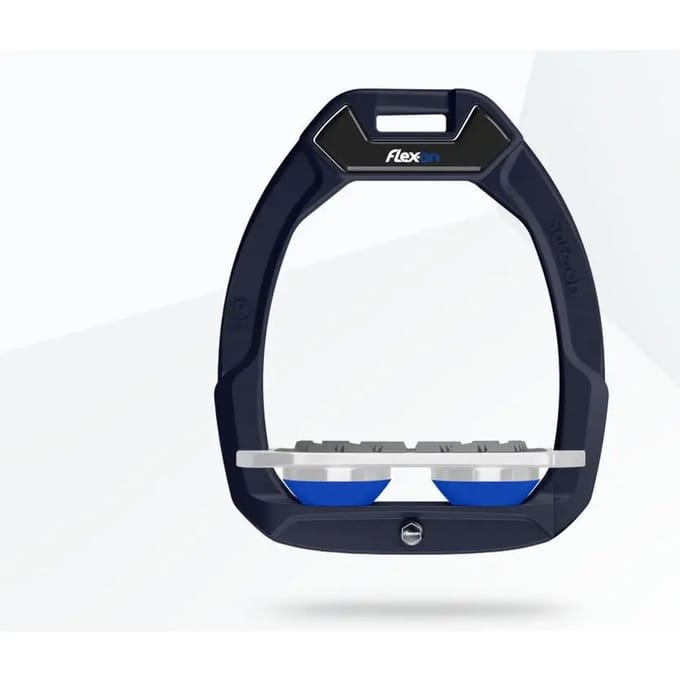 Plat Grip Marine/Gris/Bleu veiligheidsequestrian sporen Flex-On Safe-On