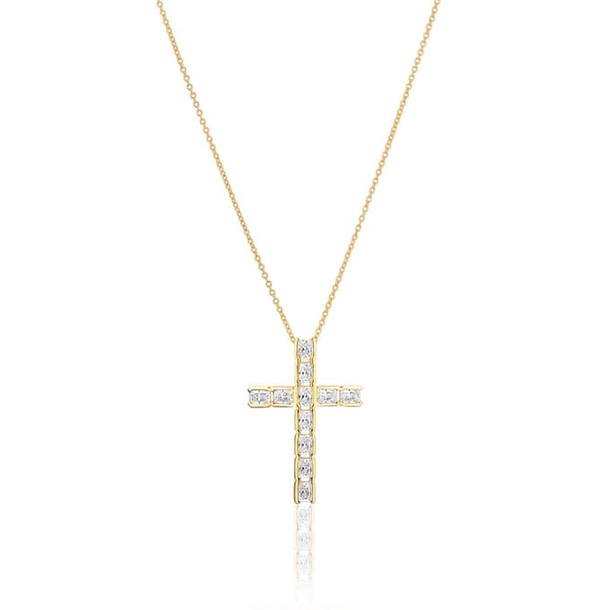 SIF JAKOBS JEWELLERY ROCCANOVA CROCE NECKLACE SJ-N2396-CZ-YG