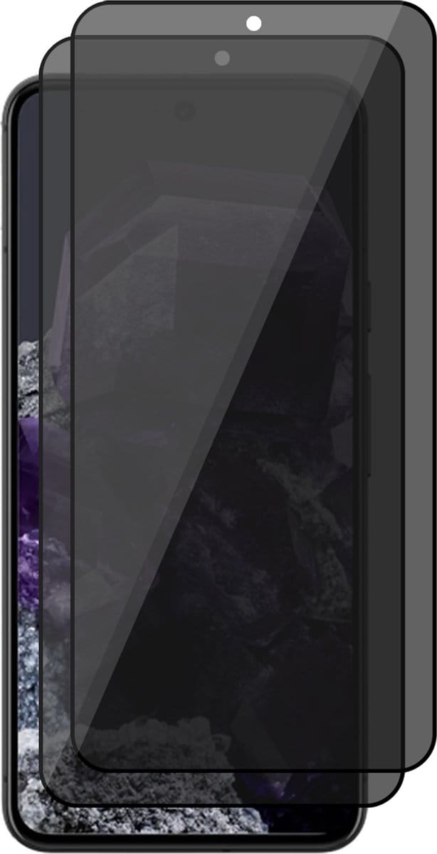Privacy Screenprotector geschikt voor Google Pixel 8 - 2x Volledig Dekkend Glas Screen Protector